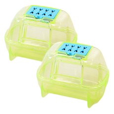 아리코 햄스터 트럼펫 목욕 & 화장실 11 x 8 x 7.5 cm, 옐로우, 2개