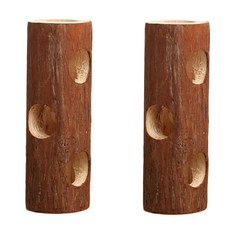 아리코 소동물 목재 장난감 DIY 목재 파이프 S, 2개