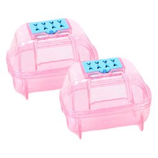 아리코 햄스터 트럼펫 목욕 & 화장실 11 x 8 x 7.5 cm, 핑크, 2개