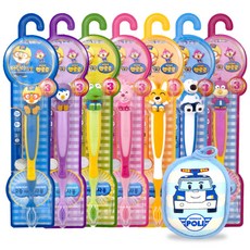 Pororo 牙刷7入+迷你沐浴海綿, 牙刷(Pororo+Crong+Patty+Luffy+Eddie+Poby+Harry)+海綿(Polly), 1組