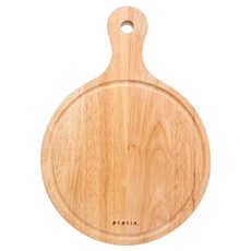 아카시아 원형 손잡이 도마, 1개, 혼합 색상