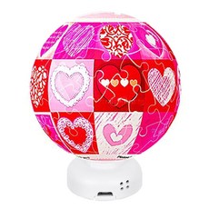 Puzzle Sarang 愛情球形拼圖 + LED感應底座 PO60-J1011, 60件, 混合顏色, 1個