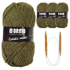 YEONIL DIY 羊毛針織線, 1套, 29003 橄欖