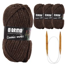 YEONIL DIY 羊毛針織線, 1套, 23295 巧克力