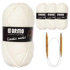 YEONIL DIY 羊毛針織線, 1套, 4663 牛奶珍珠