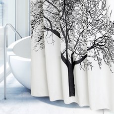 IDO THINGS 浴室防水浴簾, 1個, 大樹