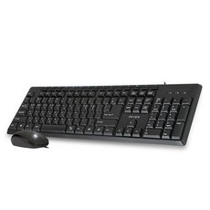 아이리버 USB 유선 키보드 마우스 세트, IR-KM1000, 혼합 색상