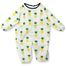 dot RECORD 孩童鳳梨圖案防汙圍裙, 混色