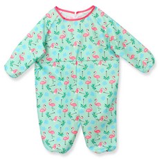 dot RECORD 孩童紅鶴圖案防汙衣 拉鍊款 薄荷綠, 混色