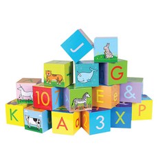 JackRabbitCreations 現代 ABC 積木, 混色