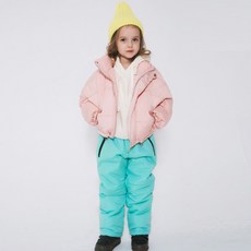 모델아미 아동용 배색 패딩 스키바지 MO0346