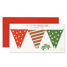 디원 크리스마스 Mini Garland 카드 JX-4, 혼합 색상, 1개