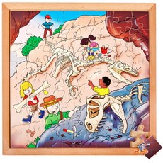 educo 恐龍拼圖 恐龍化石, 1個, 64件