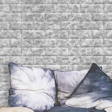 하솔 접착식 인테리어 폼블럭 100cm x 25m, 대리석 그레이, 1개