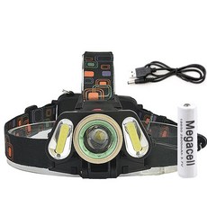 울트라루멘 프리미엄 CREE T6+COB 헤드랜턴 배터리포함 UL-T6COB2B, BLACK + GOLD, 1개