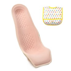 알프레미오 수유시트 + 코튼 방수 턱받이 옐로우토끼, 라이트코랄(메쉬 + 면), 1세트