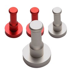 River Green 室內彩色壁掛掛鉤 4入, 銀色, 紅色, 1套