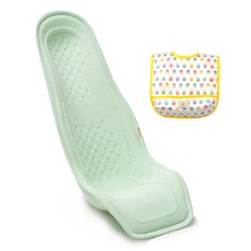 알프레미오 수유시트 + 코튼 방수 턱받이 옐로우토끼, 라이트그린(면), 1세트