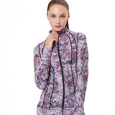 Soleil 花紋拉鍊套裝(上衣+褲子)