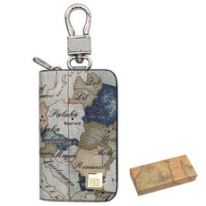 PRIMA CLASSE 經典摩登皮革汽車鑰匙圈 + 禮物包裝, 經典摩登藍色