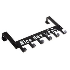 크레바스 압연 도어훅 옷걸이, 1개, 블랙