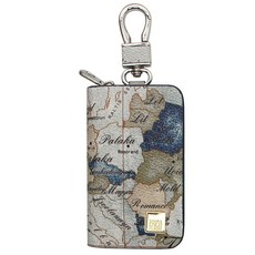 PRIMA CLASSE 經典現代皮革汽車鑰匙圈, 藍色(圖案隨機出貨)