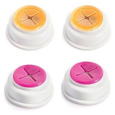 리버그린 심플 흡착걸이 핑크 2p + 옐로우 2p, 혼합 색상, 1세트
