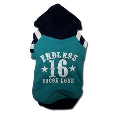 COCOAHONEY 寵物專用文字圖案連帽連身衣, 薄荷