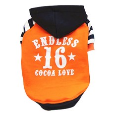 COCOAHONEY 寵物專用文字圖案連帽連身衣, 橘子