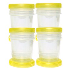 베이비앤아이 이유식 보관용기 220ml, 옐로우, 4개