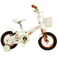 옐로우콘 여아용 자전거 스티치 16형, 화이트, 110cm, 1개