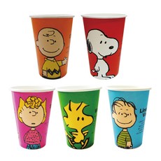 Peanuts 彩色紙杯5款13oz, 100入, 1組