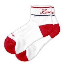 바이크존 여성용 라인 플러스 자전거 양말 XCS3690, 레드