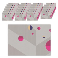 블린 메리메리 봉봉 종이 테이블 매트 400 x 290 mm, 1개입, 24개
