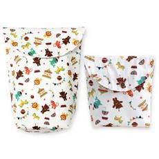 도트레코드 아이약 방수 파우치 스냅형 + 기저귀 파우치 세로형, 놀이동산