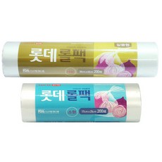 e.Life 捲筒式垃圾袋 小型 200張+捲筒式垃圾袋 經濟型 大型 200張, 1組