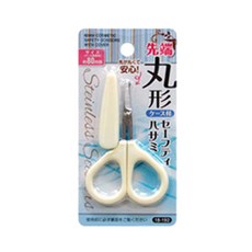 닛빤 캡부착 코털가위, 화이트, 1개