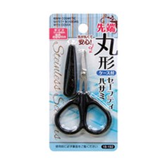 닛빤 캡부착 코털가위, 블랙, 1개