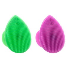 Skin Love 矽膠潔面墊 2p 套裝, 綠色, 紫色, 1套