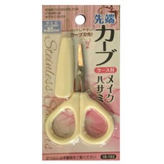 닛빤 캡부착 미용가위, 화이트, 1개