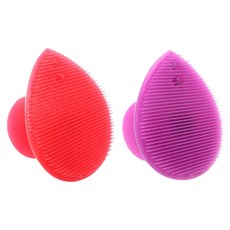 矽膠清潔墊 2入, 紅色、紫色, 1套