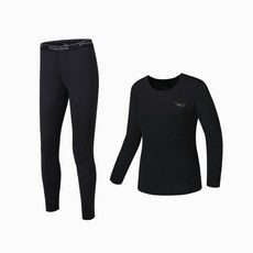 몽클라임 여성용 바이오 히트업 골드 내의 상하의 세트