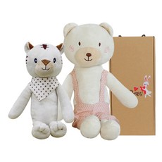 코니베이비 애착인형 아기백호 티티 35 랜덤 발송 + 내친구 베베 55 랜덤 발송 + 선물박스, 1세트