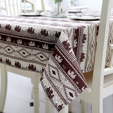 ecody 民族風圖案桌布, 大象棕, 140 x 200 cm