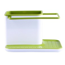 Block Mart 廚房洗碗精菜瓜布收納架, 綠色, 1個