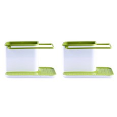 BeurreokMateu 洗碗精海綿收納盒, 綠色, 2件