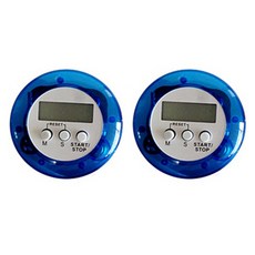 블럭마트 자석 주방 전자타이머, 블루, 2개