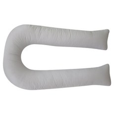 U型素色長抱枕, 淺灰