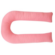 U型素色長抱枕, 獨立粉紅色