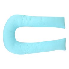 U型素色長抱枕, 蘋果藍